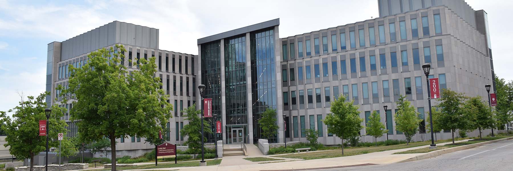 Exterior of the East side of Luddy Hall