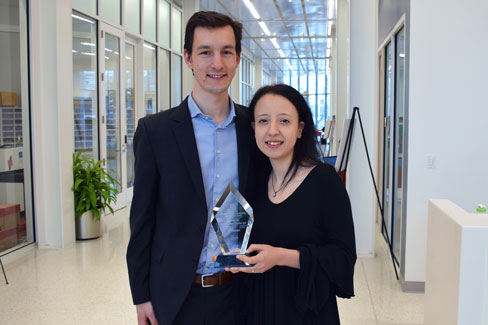 2019 Cheng Wu Challenge winners, Louis van der Elst, left, and Merve Gokce Kurtoglu